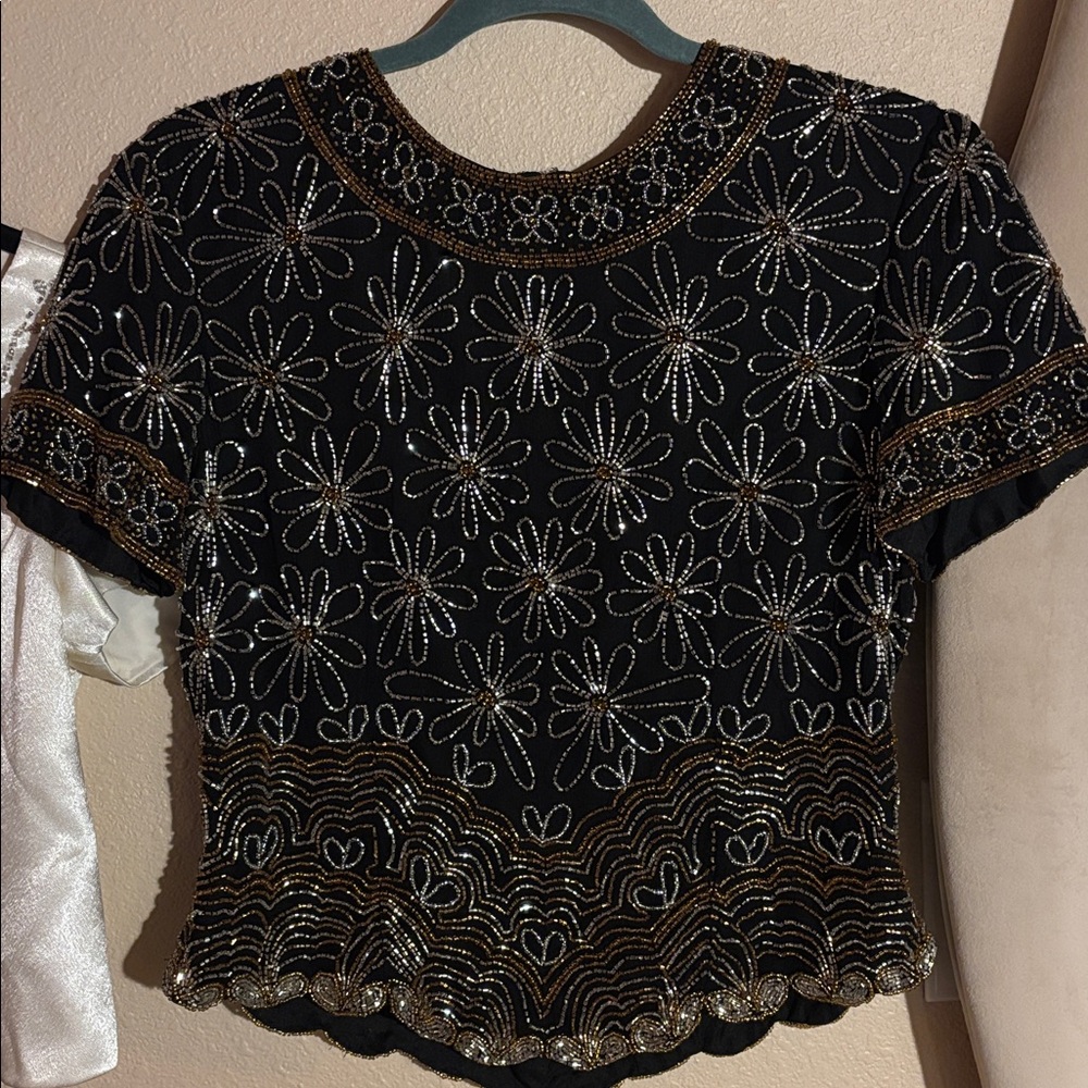 VINTAGE BEADED TOPS - Set of 2 - Picture 3 of 8